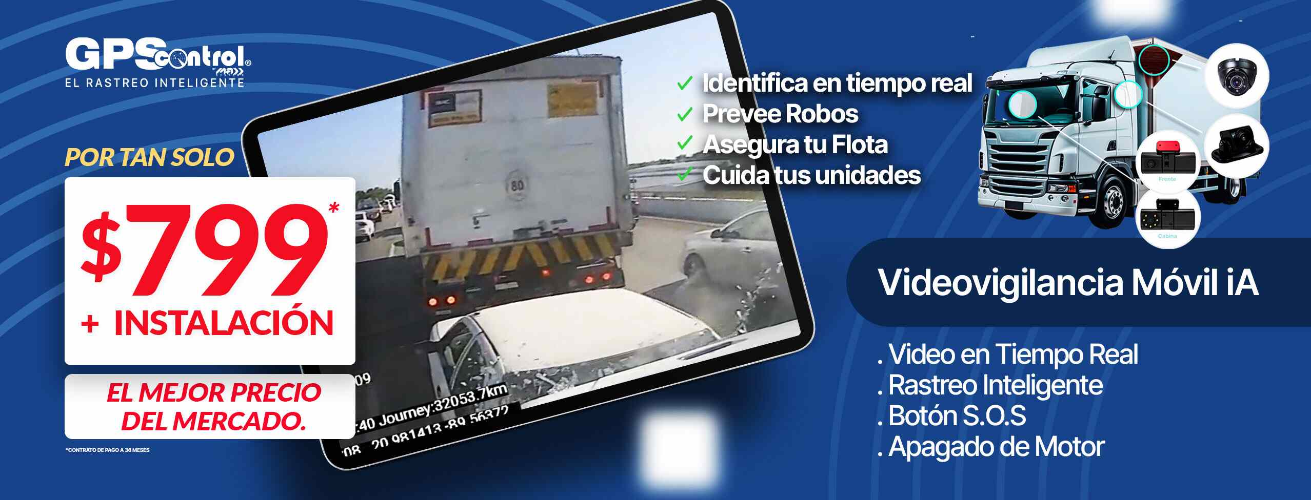 Videovigilancia móvil, GPScontrol, Rastreo GPS, Rastreo Satelital, GPS
